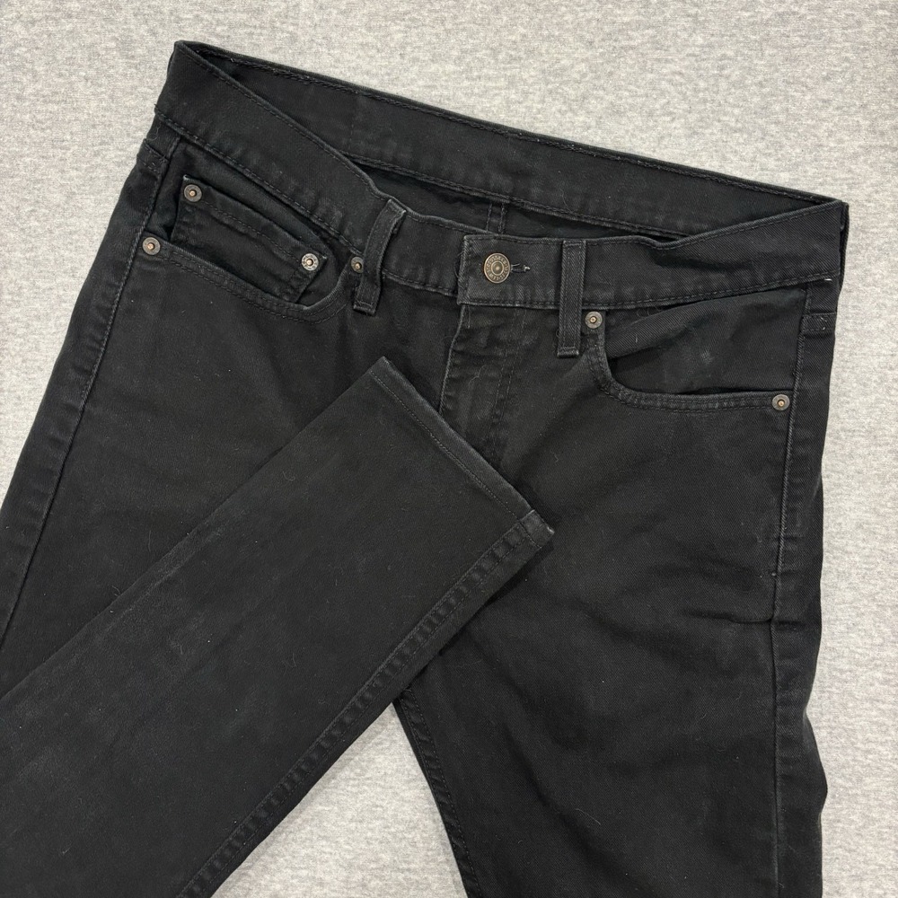 Levi's 510 Skinny Jeans Men's Size 31x32 (Fits 31x26) Black Charcoal Wash Denim